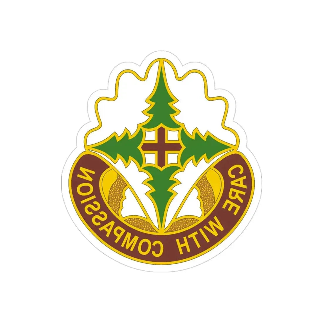 Madigan Medical Center (U.S. Army) REVERSE PRINT Transparent Die-Cut STICKER - The Sticker Space