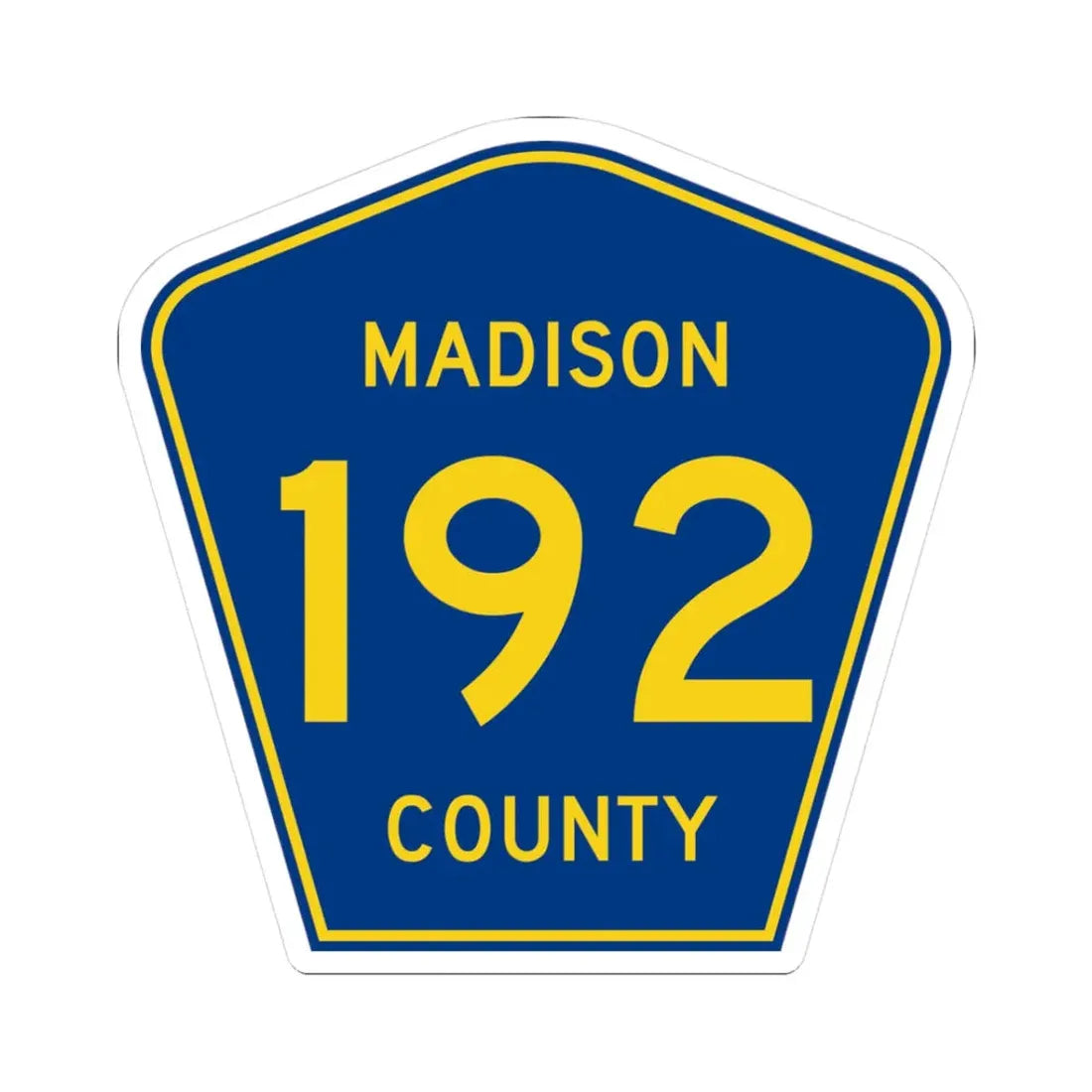 Madison County Route 192 AR (Arkansas) (Road Sign) STICKER Vinyl Kiss-Cut Decal 3 Inch White - The Sticker Space