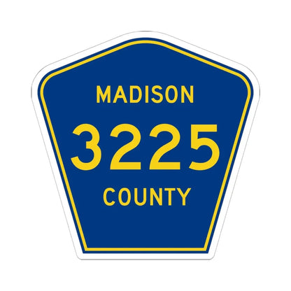 Madison County Route 3225 AR (Arkansas) (Road Sign) STICKER Vinyl Kiss-Cut Decal 6 Inch White - The Sticker Space