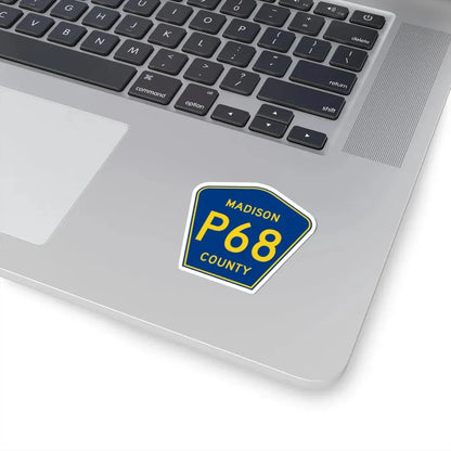 Madison County Route P68 IA (Iowa) (Road Sign) STICKER Vinyl Kiss-Cut Decal - The Sticker Space