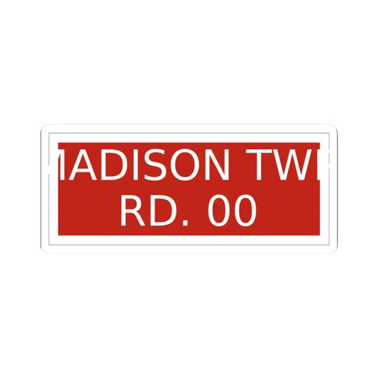 Madison Township Perry County Ohio route shield template (Ohio) (Road Sign) STICKER Vinyl Kiss-Cut Decal 2 Inch White - The Sticker Space