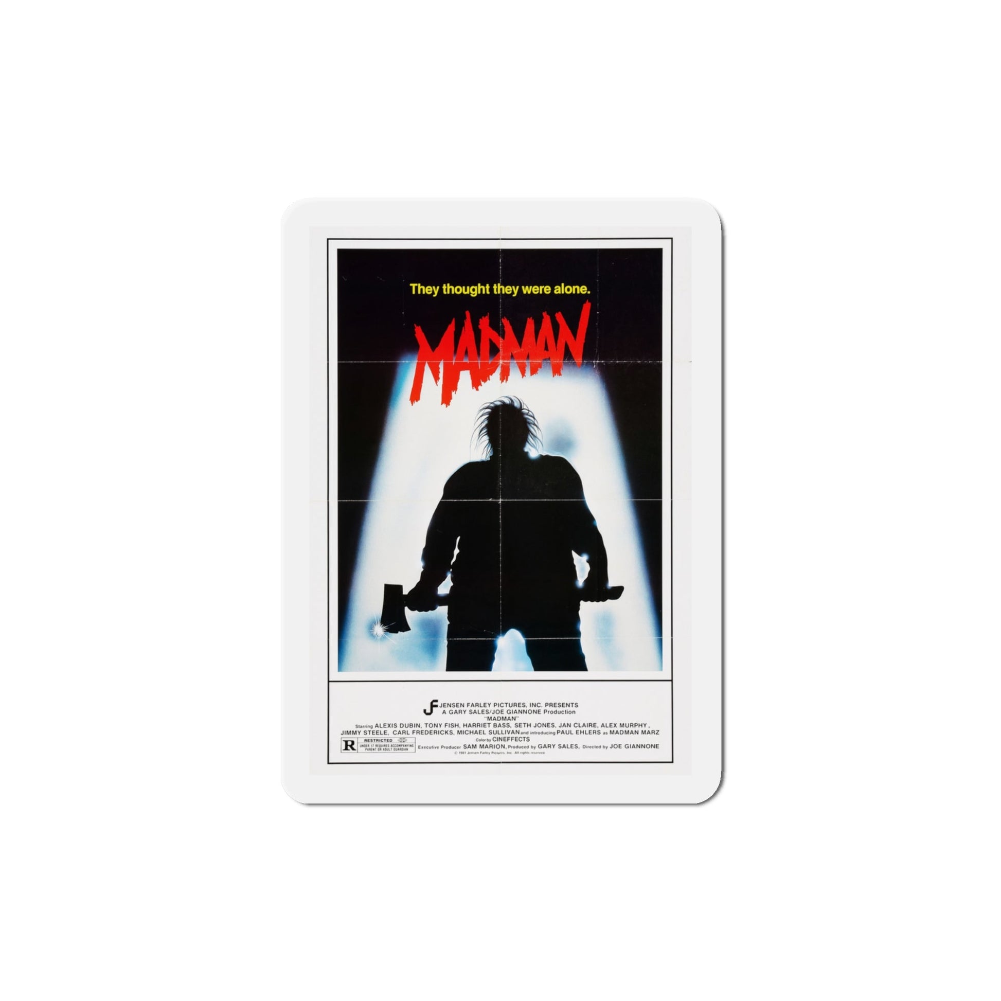 Madman 1982 Movie Poster Die-Cut Magnet-The Sticker Space