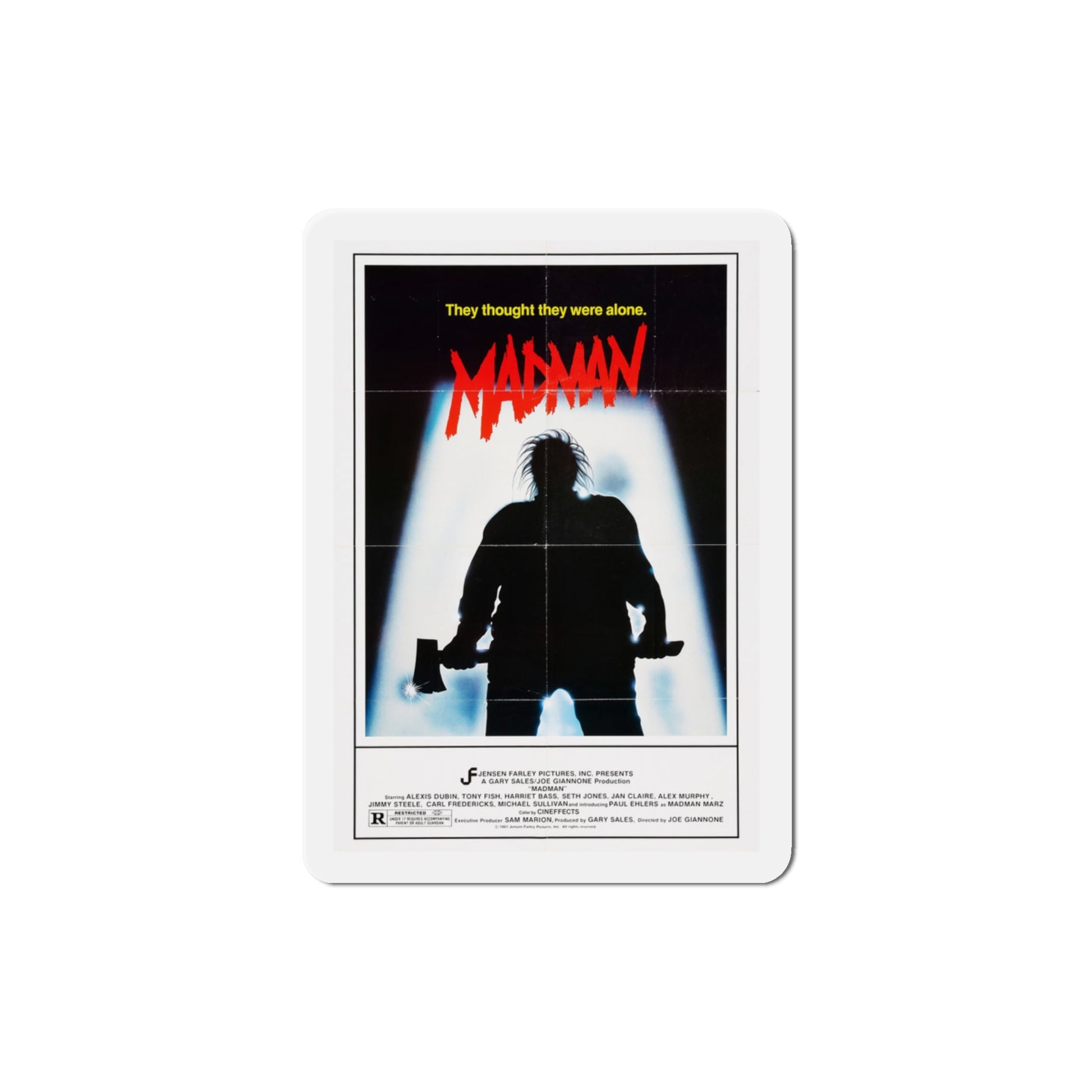 Madman 1982 Movie Poster Die-Cut Magnet-The Sticker Space