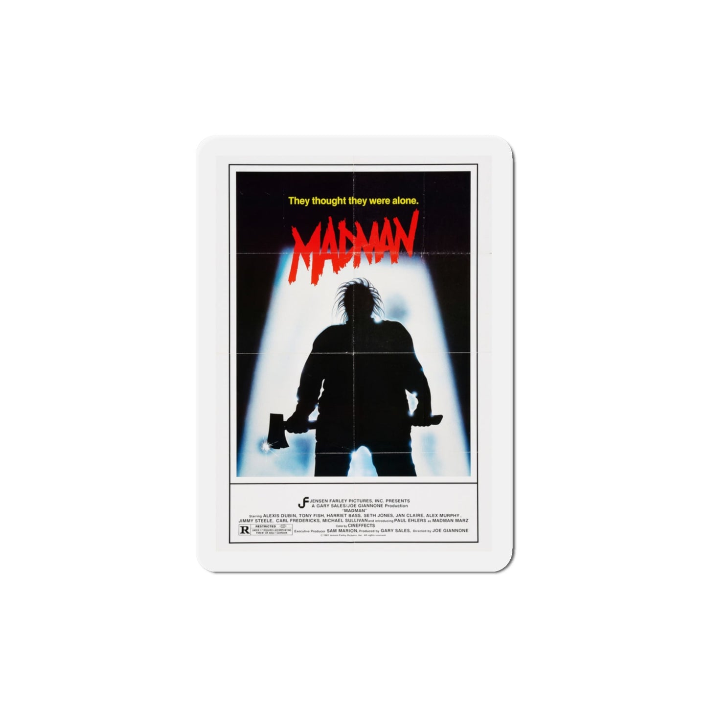 Madman 1982 Movie Poster Die-Cut Magnet-3" x 3"-The Sticker Space