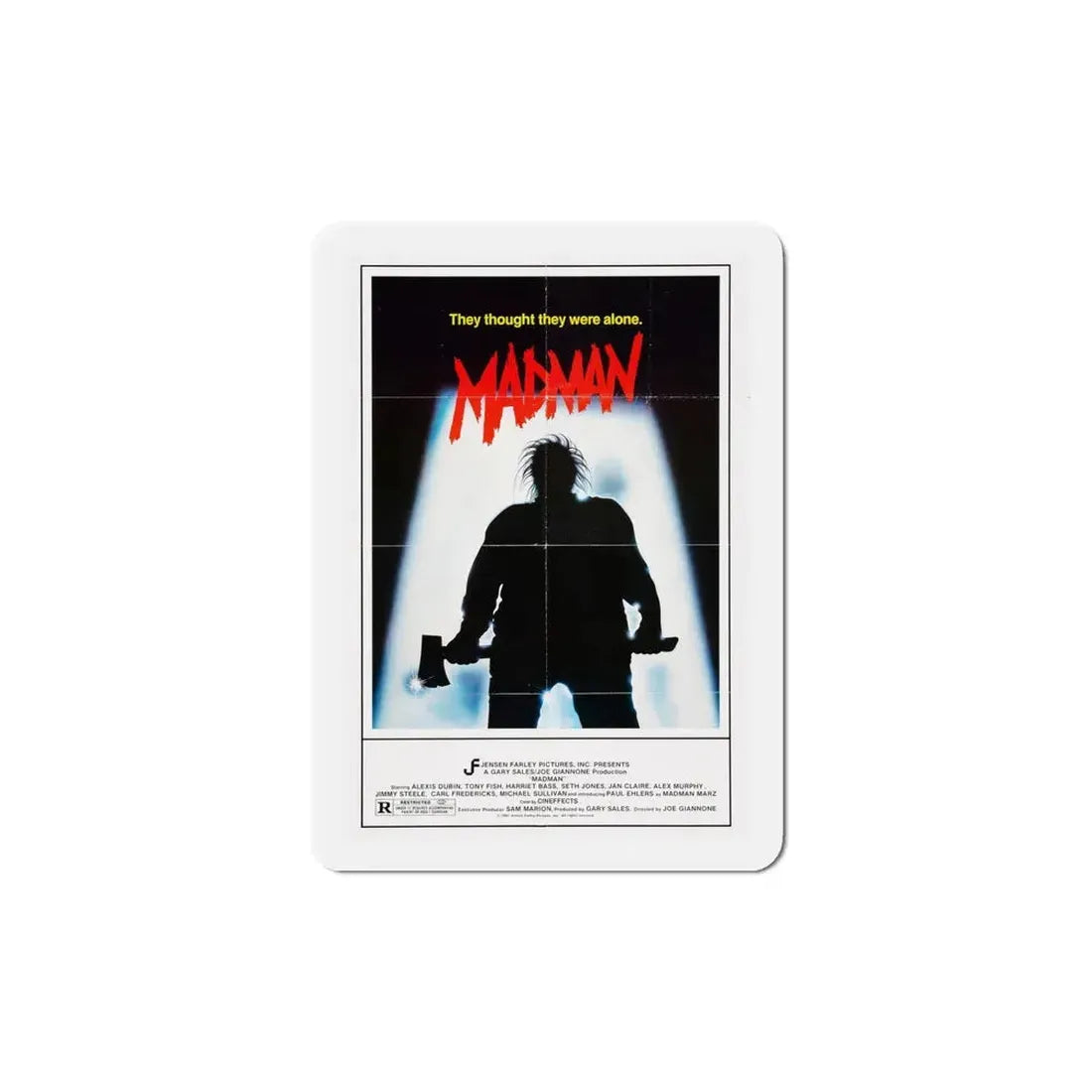 Madman 1982 Movie Poster Refrigerator Magnet 5 Inch - The Sticker Space