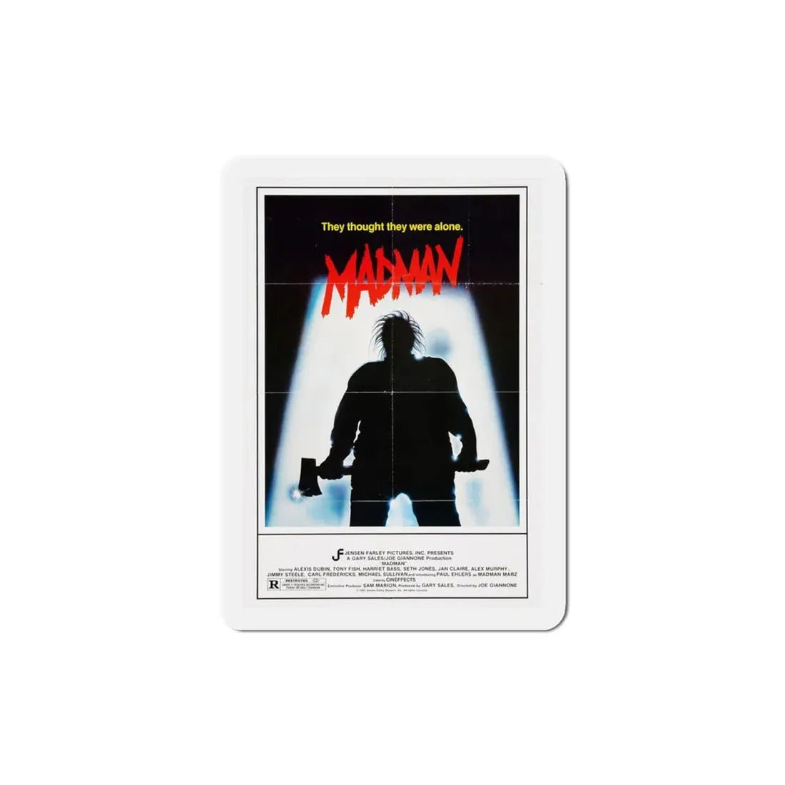 Madman 1982 Movie Poster Refrigerator Magnet - The Sticker Space