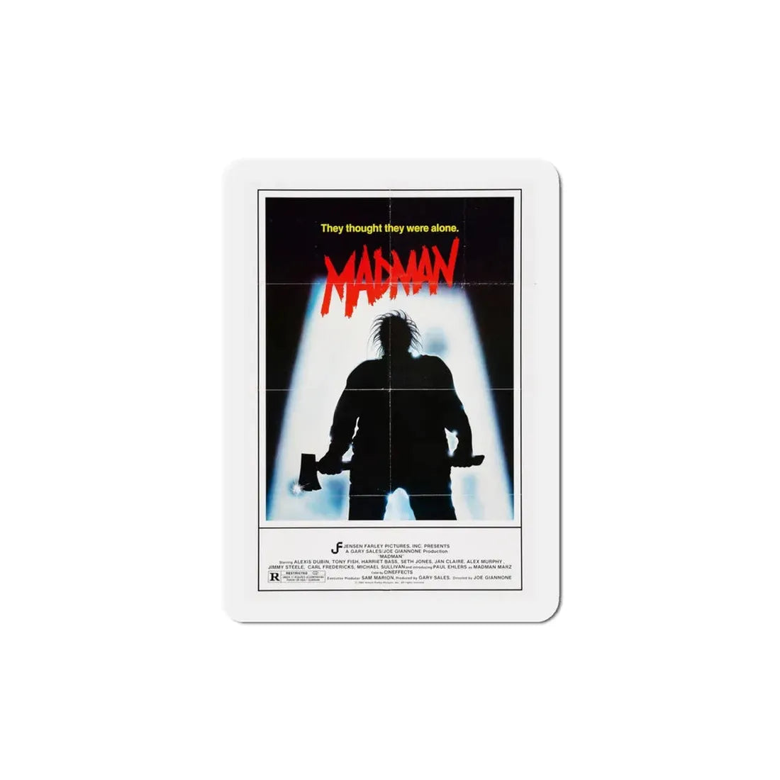 Madman 1982 Movie Poster Refrigerator Magnet - The Sticker Space