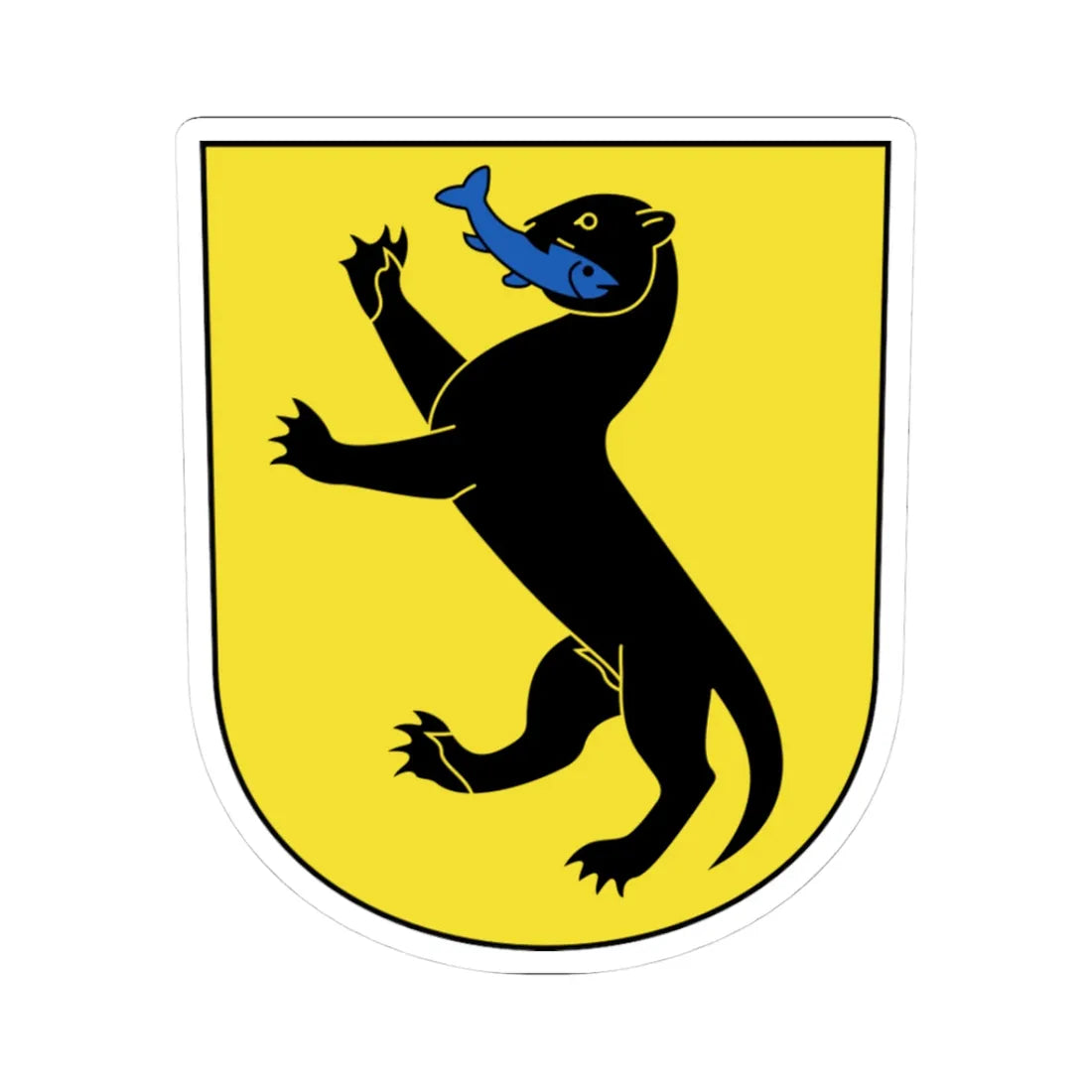 Maennedorf-blazon (Switzerland) (Coat of Arms) STICKER Vinyl Kiss-Cut Decal 3 Inch White - The Sticker Space