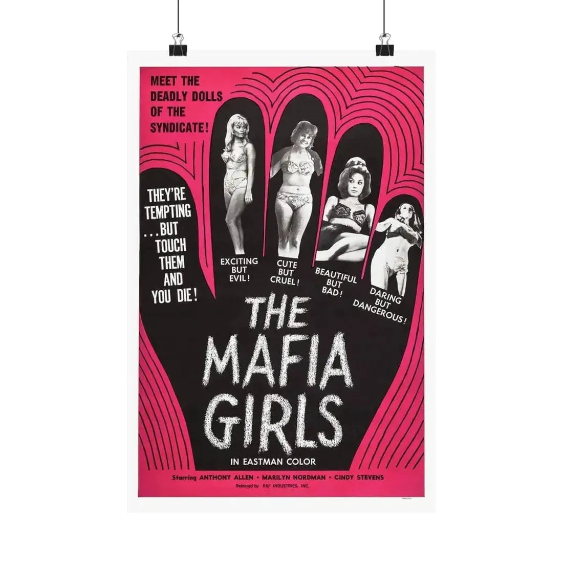 MAFIA GIRLS 1975 - Paper Movie Poster 12″ x 18″ Matte - The Sticker Space