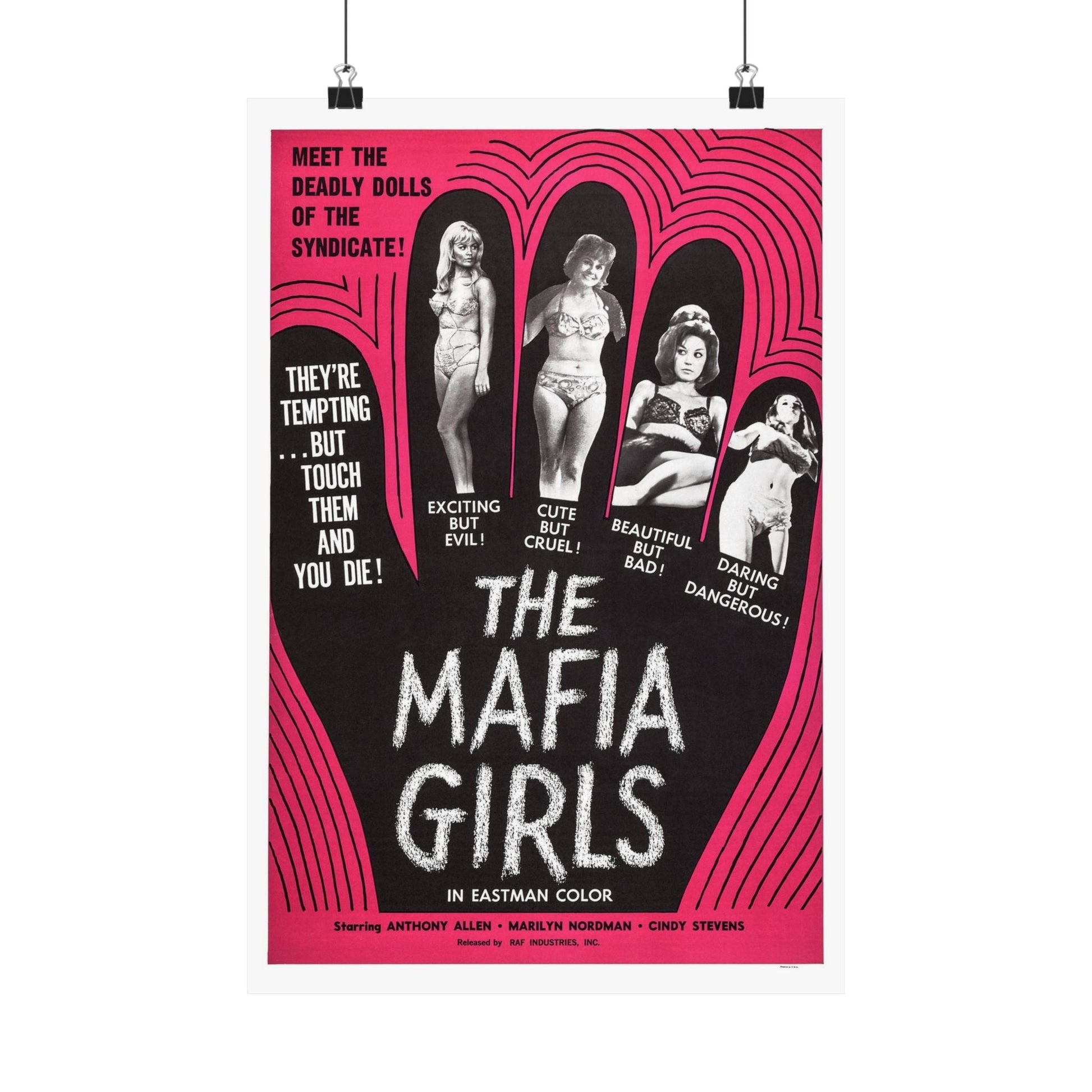 MAFIA GIRLS 1975 - Paper Movie Poster-12″ x 18″-The Sticker Space