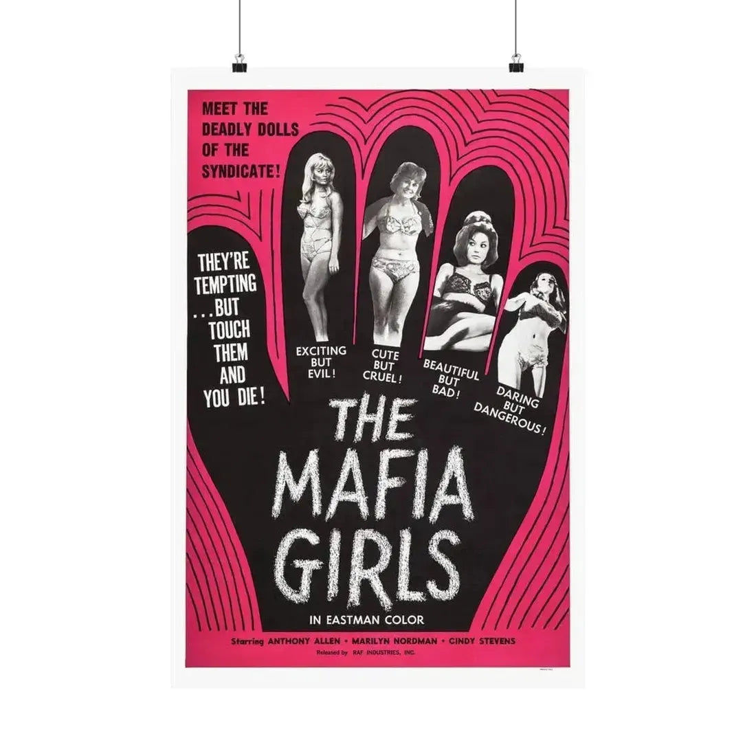 MAFIA GIRLS 1975 - Paper Movie Poster 20″ x 30″ Matte - The Sticker Space