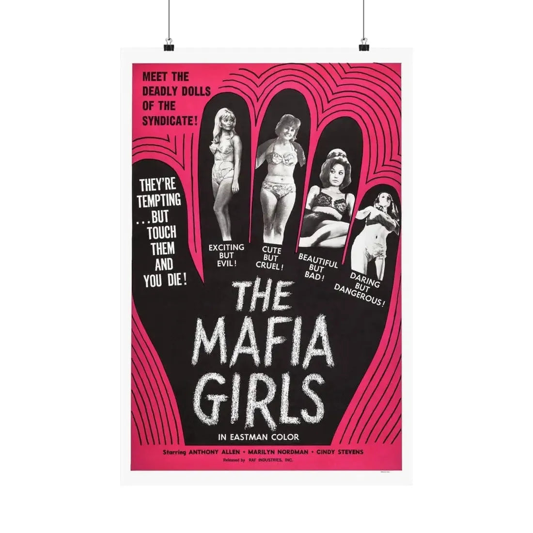 MAFIA GIRLS 1975 - Paper Movie Poster - The Sticker Space