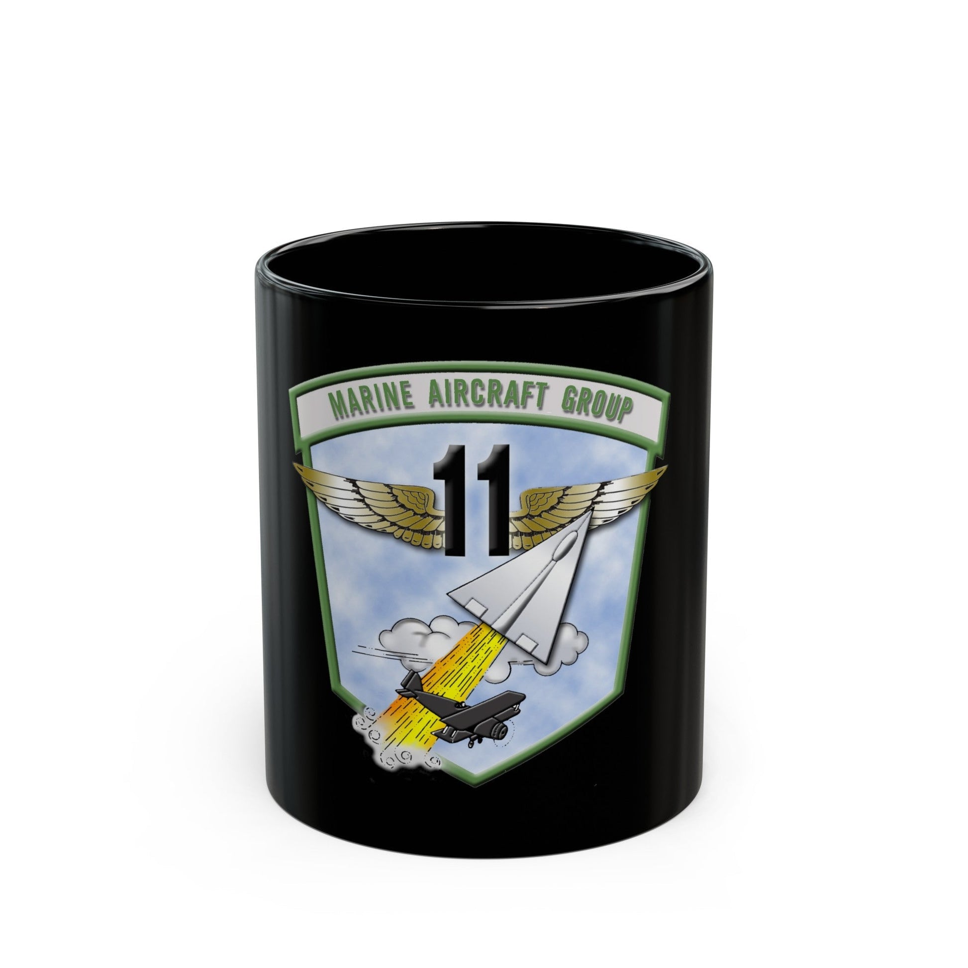 MAG 11 (USMC) Black Coffee Mug-11oz-The Sticker Space