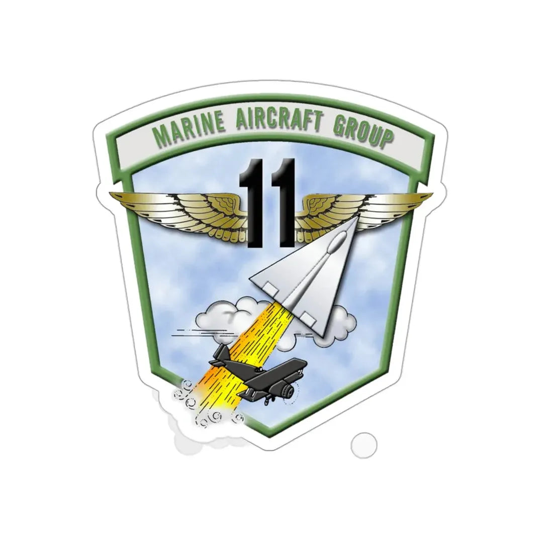 MAG 11 (USMC) STICKER Vinyl Die-Cut Decal - The Sticker Space