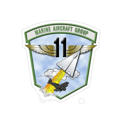 MAG 11 (USMC) Transparent STICKER Die-Cut Vinyl Decal 6 Inch - The Sticker Space