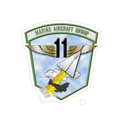 MAG 11 (USMC) Transparent STICKER Die-Cut Vinyl Decal - The Sticker Space