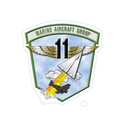 MAG 11 (USMC) Transparent STICKER Die-Cut Vinyl Decal - The Sticker Space
