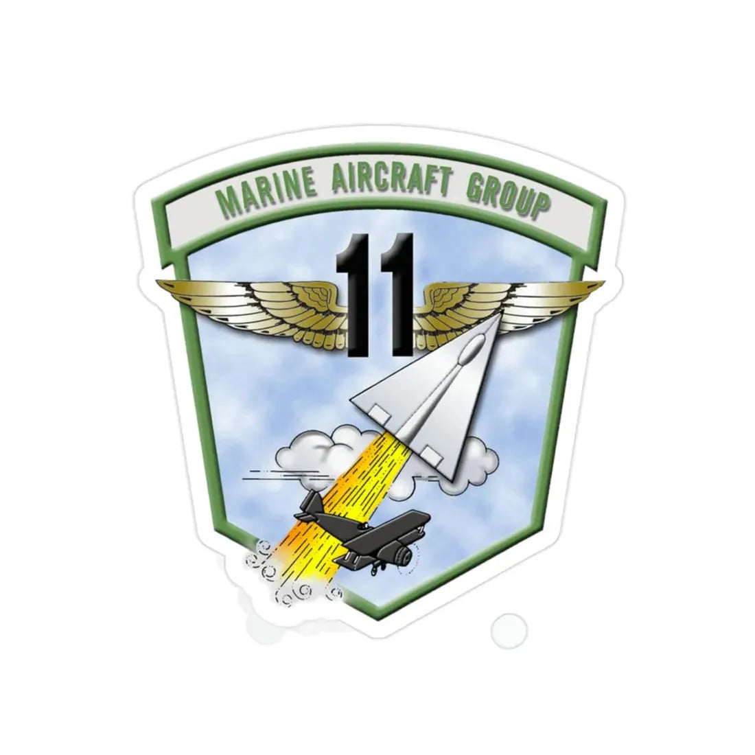 MAG 11 (USMC) Transparent STICKER Die-Cut Vinyl Decal - The Sticker Space