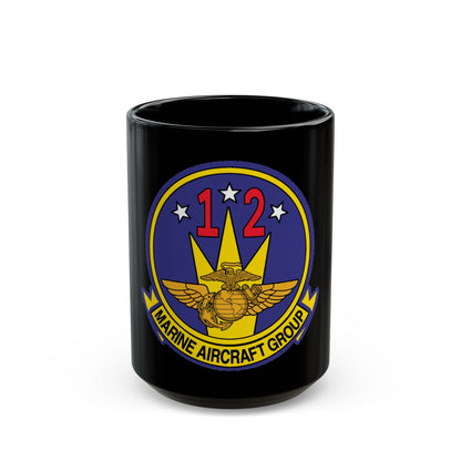 MAG 12 (USMC) Black Coffee Mug-15oz-The Sticker Space