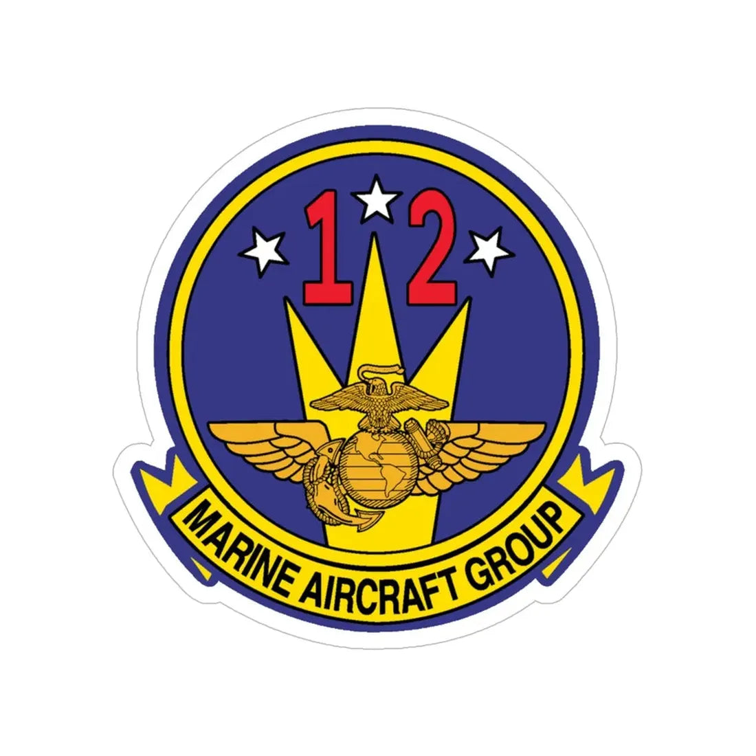 MAG 12 (USMC) Transparent STICKER Die-Cut Vinyl Decal - The Sticker Space