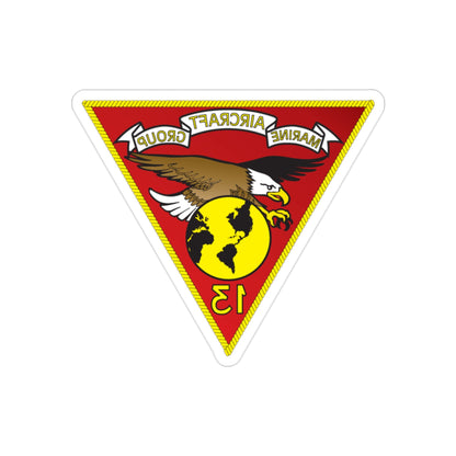 MAG 13 (USMC) REVERSE PRINT Transparent STICKER-2" × 2"-The Sticker Space