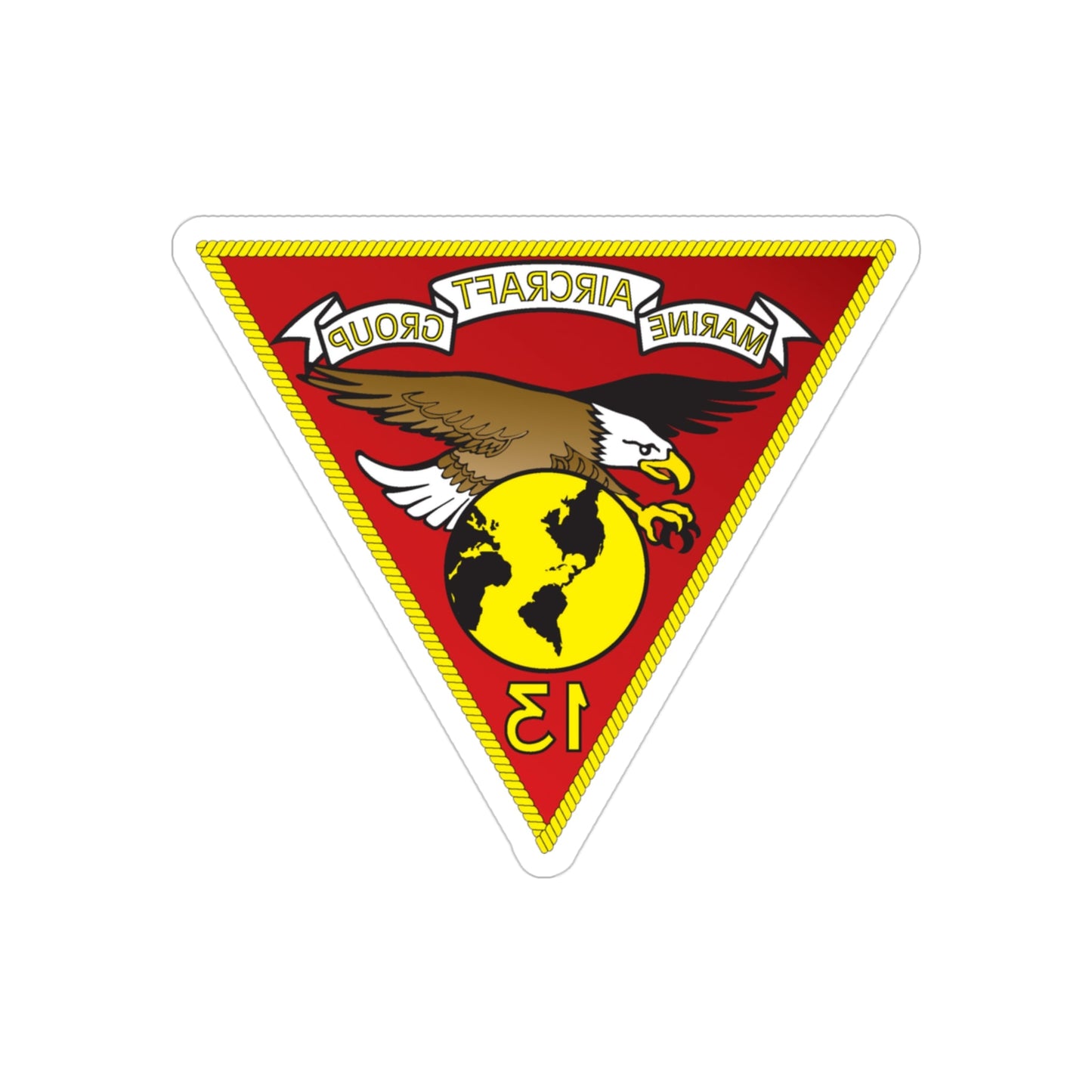 MAG 13 (USMC) REVERSE PRINT Transparent STICKER-3" × 3"-The Sticker Space