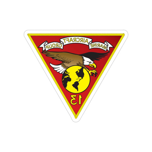 MAG 13 (USMC) REVERSE PRINT Transparent STICKER-6 Inch-The Sticker Space