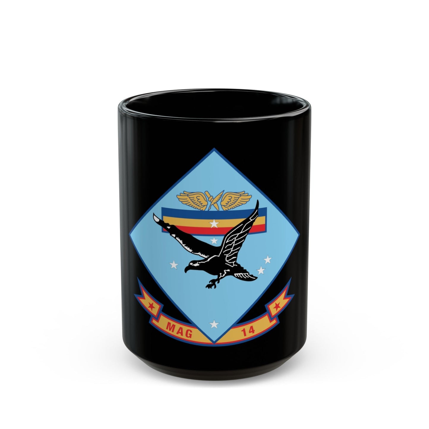 MAG 14 (USMC) Black Coffee Mug-15oz-The Sticker Space