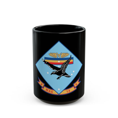 MAG 14 (USMC) Black Coffee Mug-15oz-The Sticker Space