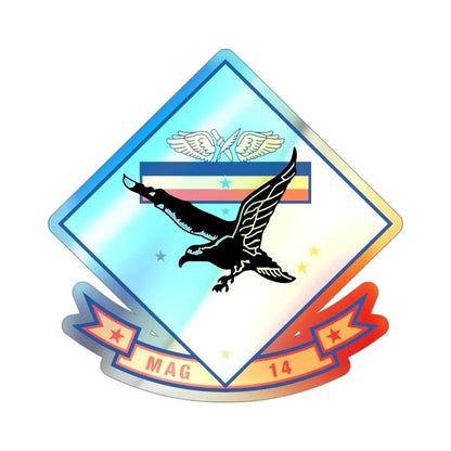 MAG 14 (USMC) Holographic STICKER Die-Cut Vinyl Decal - The Sticker Space
