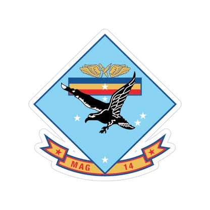 MAG 14 (USMC) Transparent STICKER Die-Cut Vinyl Decal 6 Inch - The Sticker Space