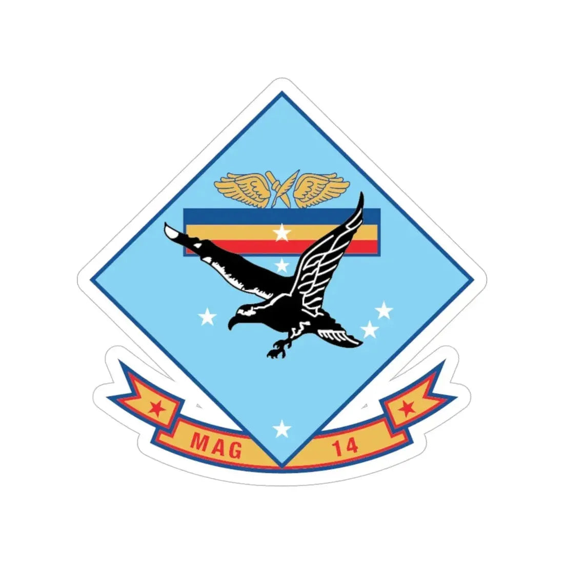 MAG 14 (USMC) Transparent STICKER Die-Cut Vinyl Decal - The Sticker Space