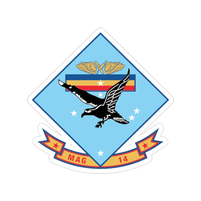 MAG 14 (USMC) Transparent STICKER Die-Cut Vinyl Decal - The Sticker Space