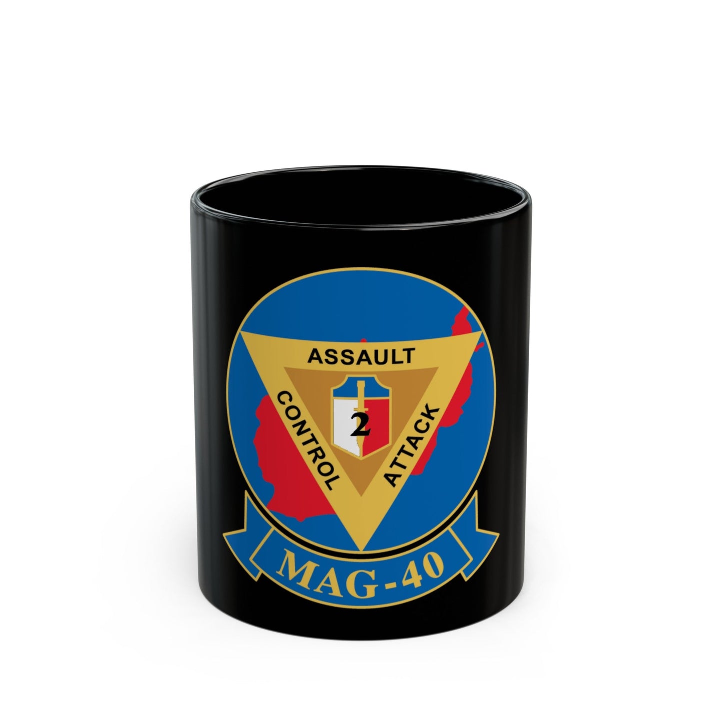 MAG 40 1 (USMC) Black Coffee Mug-11oz-The Sticker Space