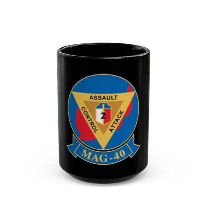 MAG 40 1 (USMC) Black Coffee Mug-15oz-The Sticker Space