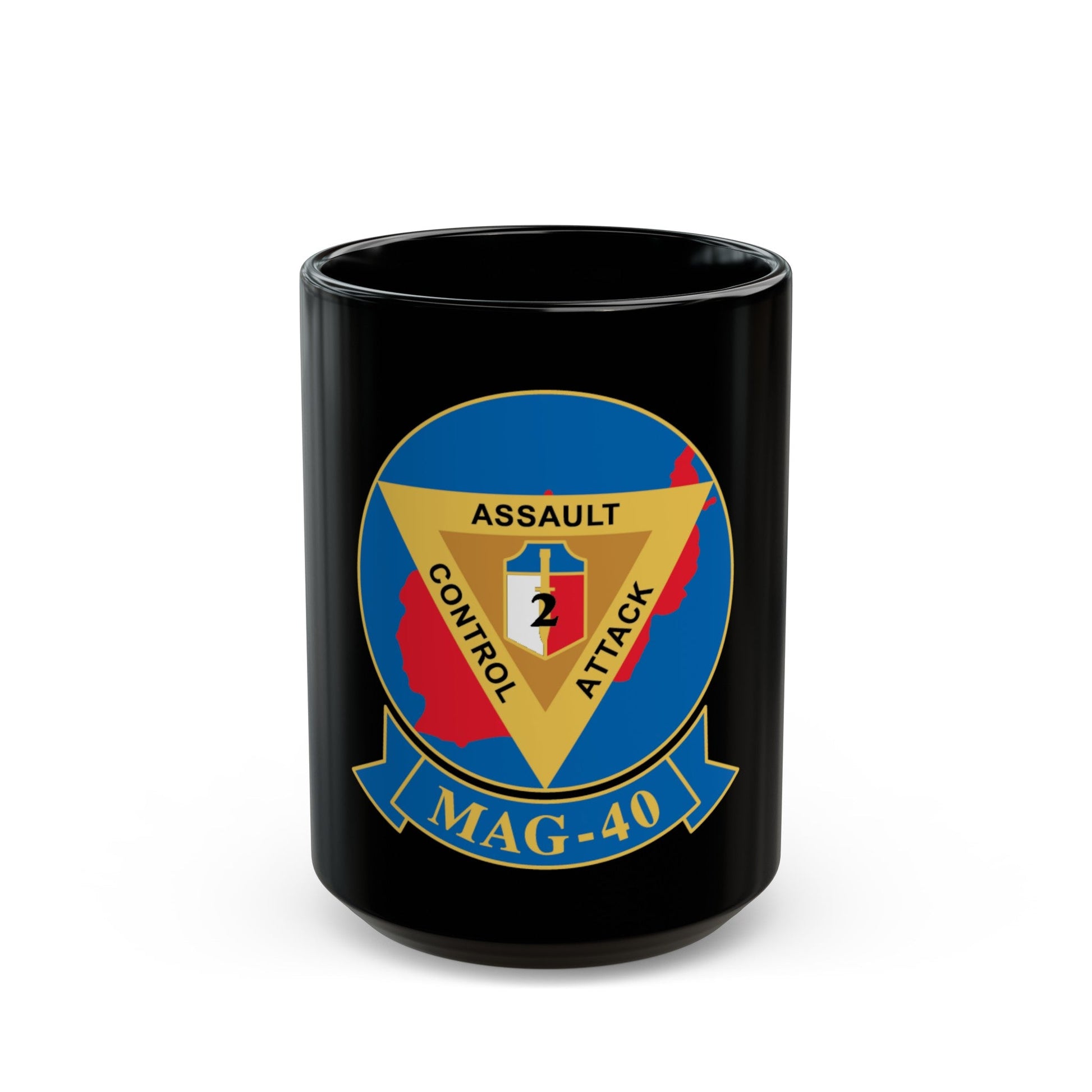 MAG 40 1 (USMC) Black Coffee Mug-15oz-The Sticker Space