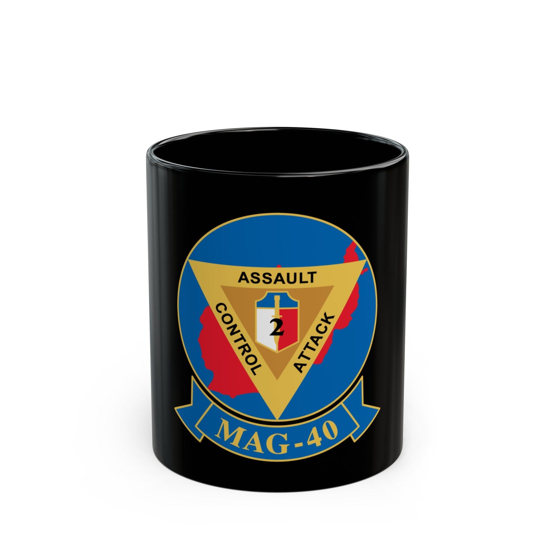 MAG 40 (USMC) Black Coffee Mug-11oz-The Sticker Space