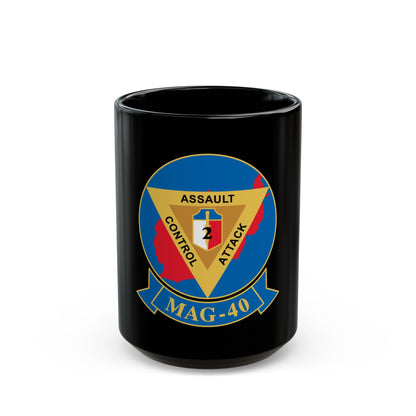 MAG 40 (USMC) Black Coffee Mug-15oz-The Sticker Space