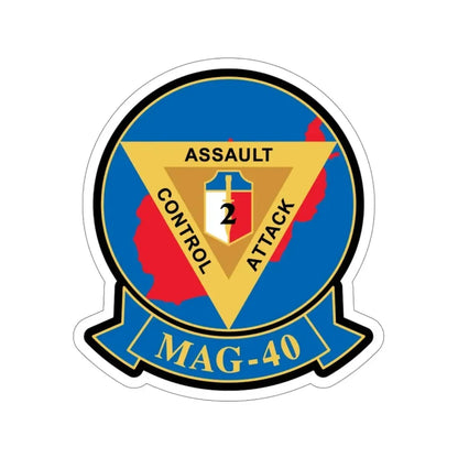 MAG 40 (USMC) STICKER Vinyl Die-Cut Decal 4 Inch - The Sticker Space