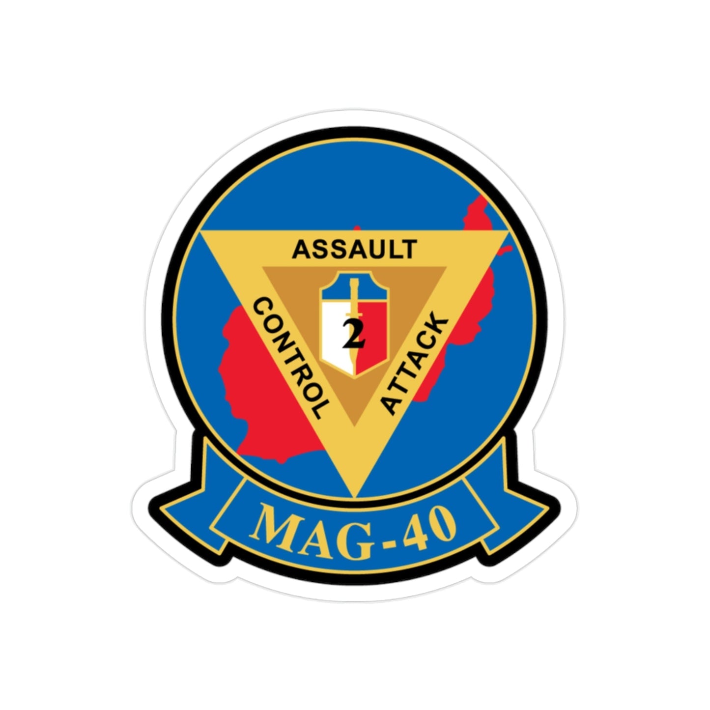 MAG 40 (USMC) Transparent STICKER Die-Cut Vinyl Decal-2 Inch-The Sticker Space