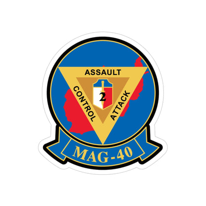 MAG 40 (USMC) Transparent STICKER Die-Cut Vinyl Decal-4 Inch-The Sticker Space