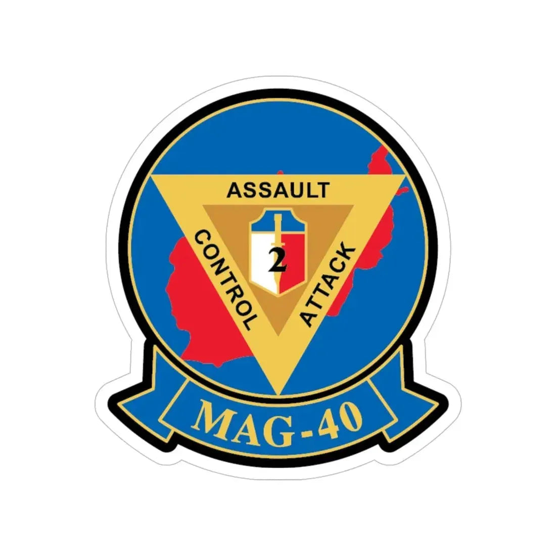MAG 40 v2 (USMC) Transparent STICKER Die-Cut Vinyl Decal - The Sticker Space