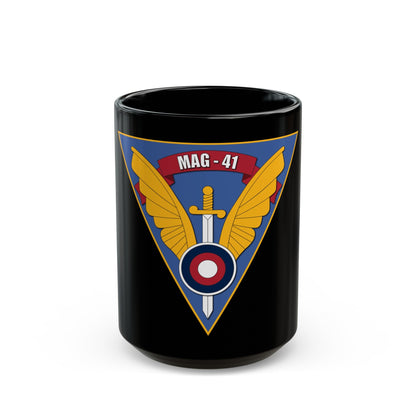 MAG 41 (USMC) Black Coffee Mug-15oz-The Sticker Space