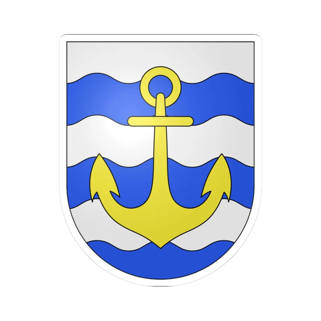 Magadino-coat of arms (Switzerland) (Coat of Arms) STICKER Vinyl Kiss-Cut Decal 3 Inch White - The Sticker Space