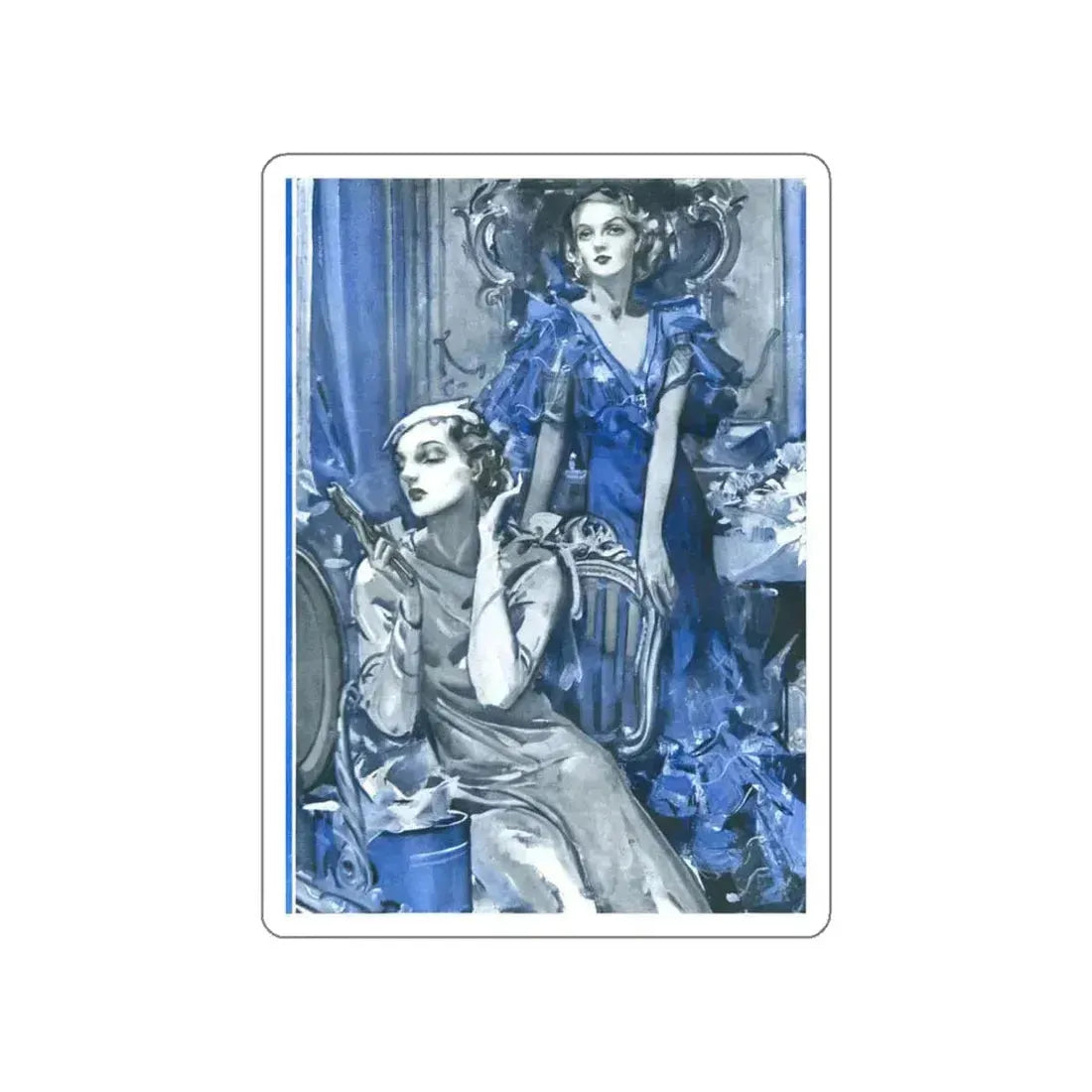 Magazine Illustration, 1934 (Magazine Illustration) STICKER Vinyl Die-Cut Decal White Die-Cut 4 Inch - The Sticker Space