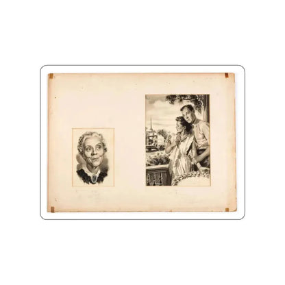 Magazine Illustration (2)_1 (Magazine Illustration) STICKER Vinyl Die-Cut Decal White Die-Cut 2 Inch - The Sticker Space