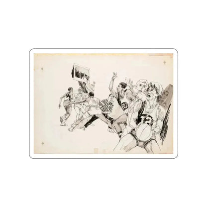 Magazine Illustration (3) (Magazine Illustration) STICKER Vinyl Die-Cut Decal White Die-Cut 2 Inch - The Sticker Space