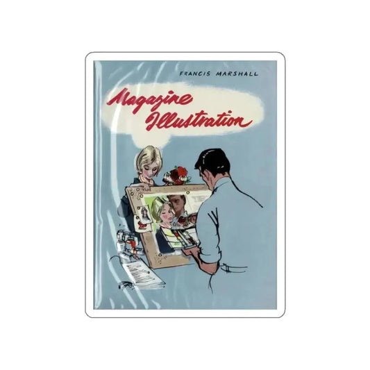 Magazine Illustration by Francis Marshall, 1959 (Magazine Illustration) STICKER Vinyl Die-Cut Decal White Die-Cut 2 Inch - The Sticker Space