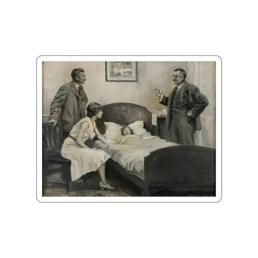 Magazine Spot Illustration Painting Original Art (1931) (Magazine Illustration) STICKER Vinyl Die-Cut Decal White Die-Cut 2 Inch - The Sticker Space