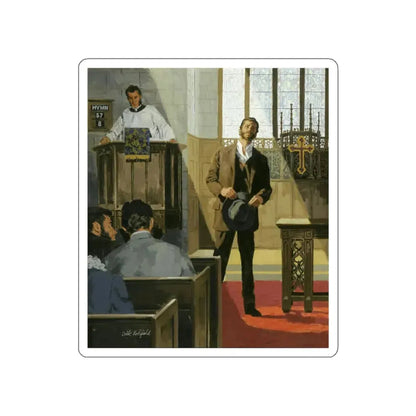 Magazine Story Illustration, c.1950 (Magazine Illustration) STICKER Vinyl Die-Cut Decal White Die-Cut 6 Inch - The Sticker Space